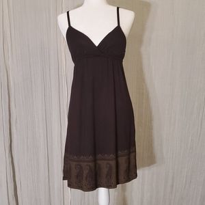 brown flowy sundress,  sz small (S)